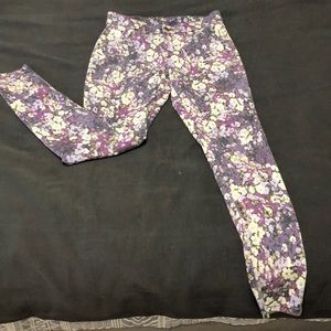 Floral skinny stretch jeans